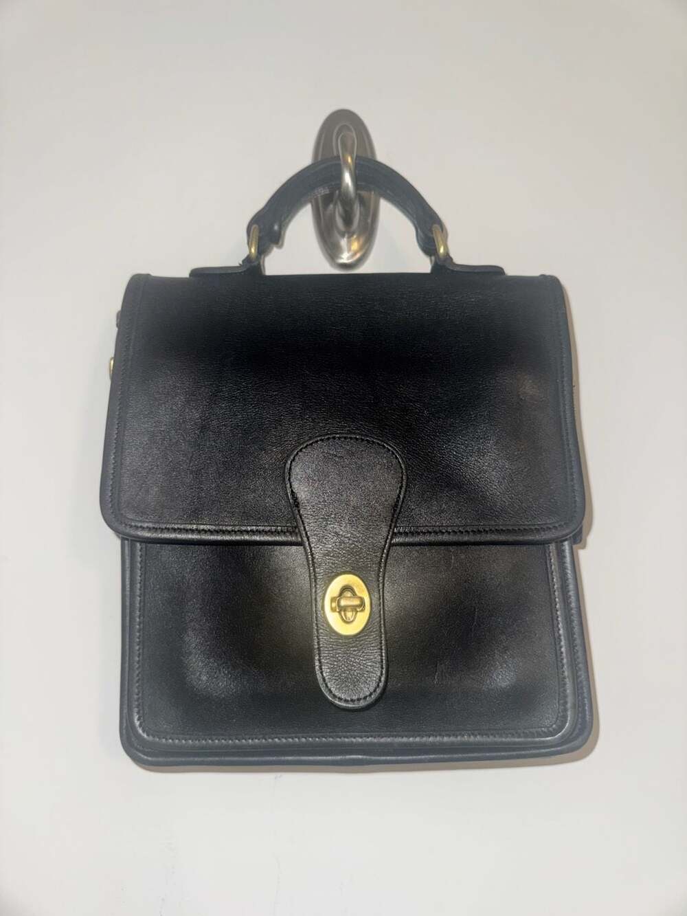 Vintage Coach Black Station Bag Satchel Shoulder Cross-body 5130